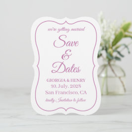STILVOLLE EINFACHE MODERNE MINIMALISTISCHE WEIßE & SAVE THE DATE