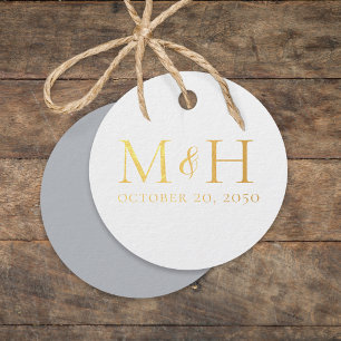 Stilvolle einfache Monogram Minimalistisch Ampersa Geschenkanhänger