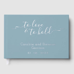 Stilvolle, einzigartige Couple Names Wedding Vow G Gästebuch