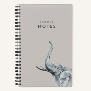 Stilvolle Elefant Personalisiert Notizbuch