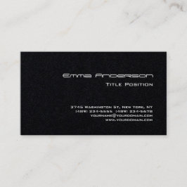 Stilvolle Elegant Black Modern Impressive Trendy Visitenkarte