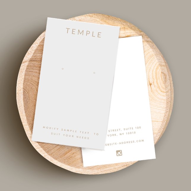 Stilvolle Elegant Gray Earring Display Card (Von Creator hochgeladen)
