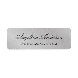 Stilvolle Elegant Handwriting Modernes Silver Gray