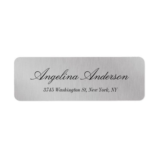 Stilvolle Elegant Handwriting Modernes Silver Gray (Vorne)