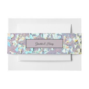 Stilvolle Elegant Pinkish Glow Silver Imitate Glit Einladungsbanderole