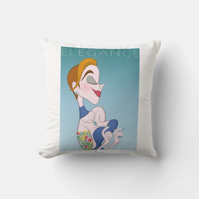 Stilvolle Elegant Woman Kissen (Vorderseite)