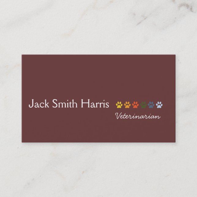 Stilvolle Elegante Haustierpflege Visitenkarte (Vorderseite)