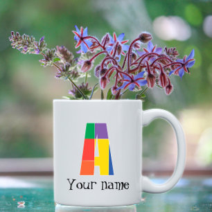 Stilvolle, elegante Logokombination mit Monogramm  Zweifarbige Tasse