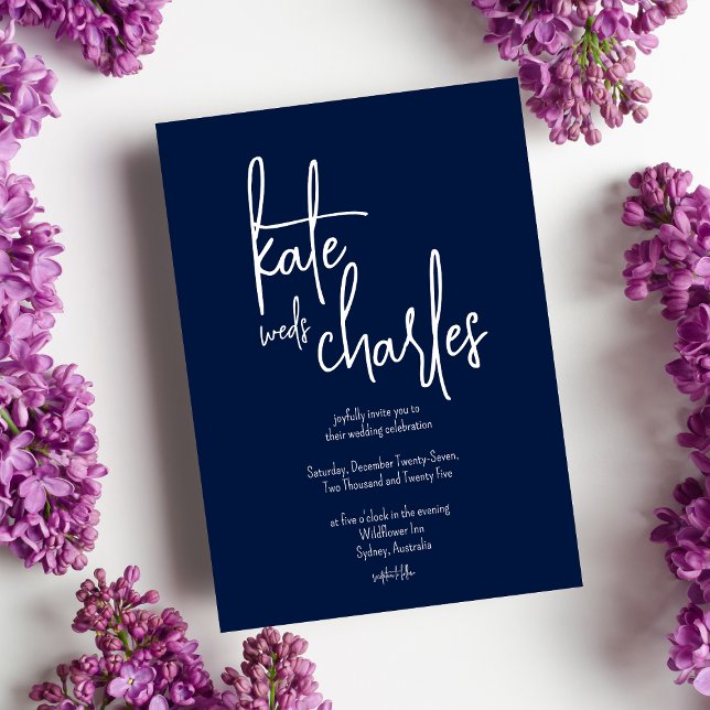 Stilvolle Elegante Moderne Individuelle Namen Hoch Einladung (Von Creator hochgeladen)