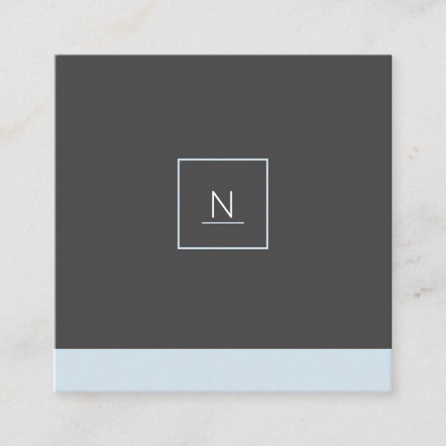 Stilvolle elegante schicke quadratische visitenkarte (Vorderseite)