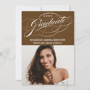 STILVOLLE ELEGANTE SCHRIFT 2 ABSCHLUSSPARTY-EINLAD EINLADUNG