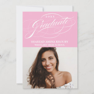 STILVOLLE ELEGANTE SCHRIFT 2 ABSCHLUSSPARTY-EINLAD EINLADUNG