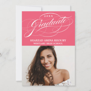 STILVOLLE ELEGANTE SCHRIFT 2 ABSCHLUSSPARTY-EINLAD EINLADUNG