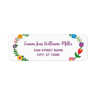 Stilvolle, elegante Script-Blume Blumenmodern Labe