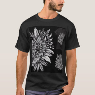 Stilvolle Eleganz: Botanische Schönheit auf T-Shir T-Shirt