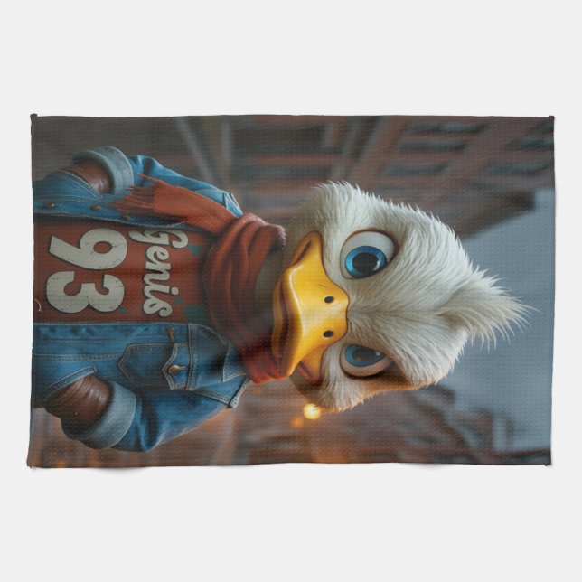 Stilvolle Ente in der City Kitchen Handtücher (Horizontal)