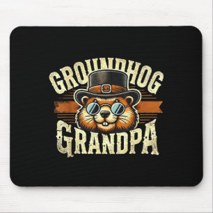 Stilvolle Erdhörnchen-Opa-Hut-Design für Familien- Mousepad