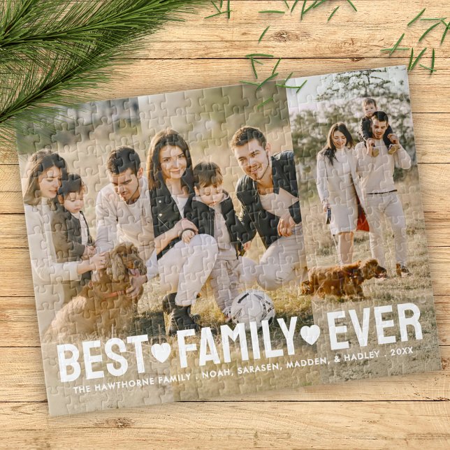 Stilvolle Family Foto Best Family Ever Collage Puzzle (Von Creator hochgeladen)
