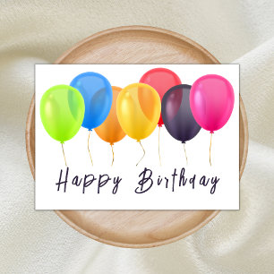 Stilvolle farbenfrohe Balloons - Happy Birthday Sc Karte