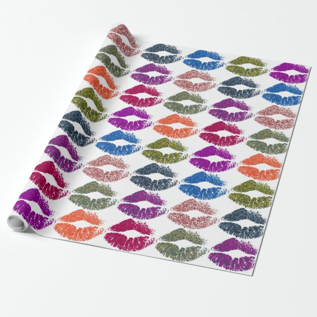 Stilvolle farbenfrohe Lips #13 Geschenkpapier (Ungerollt)