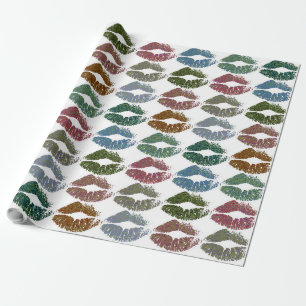 Stilvolle farbenfrohe Lips #15 Geschenkpapier