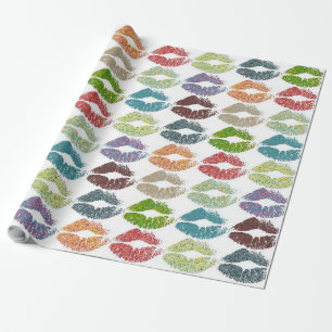 Stilvolle farbenfrohe Lips #16 Geschenkpapier