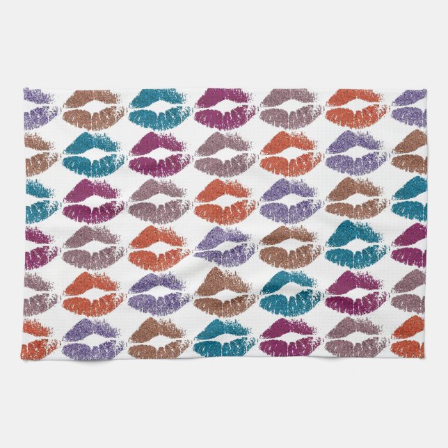 Stilvolle farbenfrohe Lips #20 Küchentuch (Horizontal)
