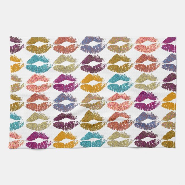 Stilvolle farbenfrohe Lips #29 Handtuch (Horizontal)