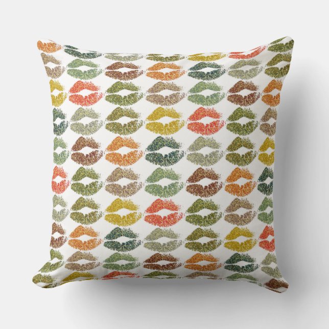 Stilvolle farbenfrohe Lips #32 Kissen (Vorderseite)