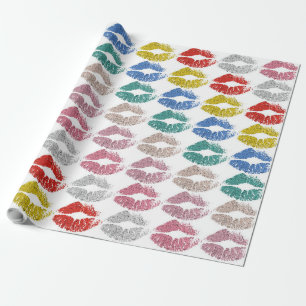 Stilvolle farbenfrohe Lips #36 Geschenkpapier