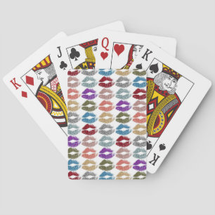 Stilvolle farbenfrohe Lips #39 Spielkarten