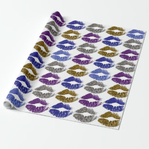 Stilvolle farbenfrohe Lips #40 Geschenkpapier