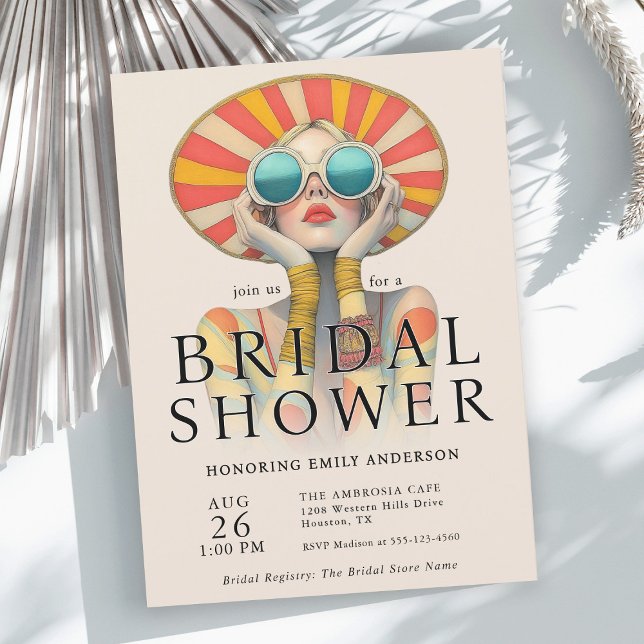 Stilvolle Fashionista Bridal Dusche Einladung (Available in both printed and instant download digital formats.)