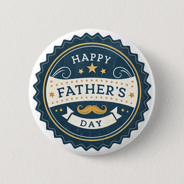 Stilvolle Father's Day Watch - Retro Abzeichen Des Button (Vorderseite)