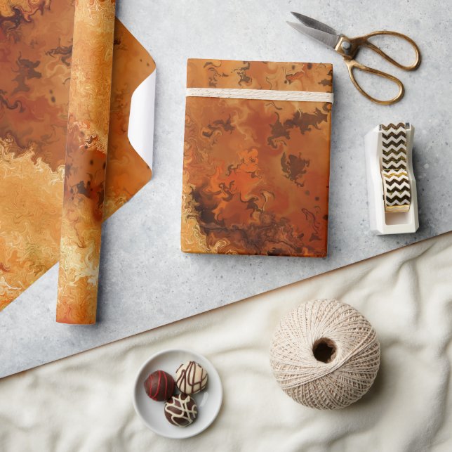 Stilvolle Faux-Wurzelholz-Walnuss Geschenkpapier (Kunsthandwerk)