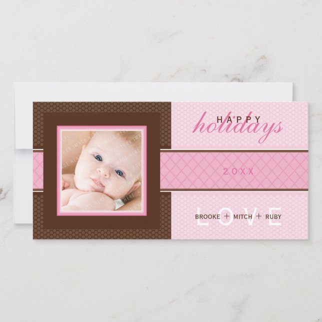 STILVOLLE FERIENWOHNUNG FOTOKARTE: Süße 4 Feiertagskarte (Vorderseite)