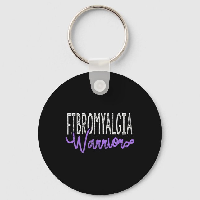 Stilvolle Fibromyalgia Warrior Schlüsselanhänger (Vorderseite)
