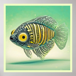 Stilvolle Fischkunst Poster