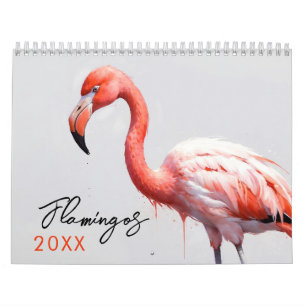 Stilvolle Flamingo Kunst Kalender