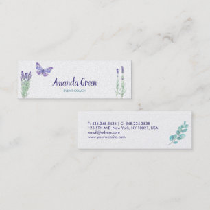 Stilvolle Floral Butterfly Business Card Mini Visitenkarte