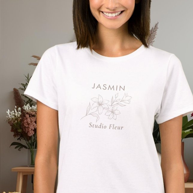 Stilvolle Floral Small Business Mitarbeiter T-Shirt (Von Creator hochgeladen)