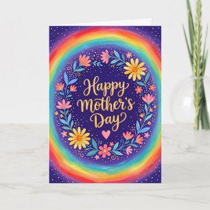 Stilvolle Florale Happy Mother's Day Inspirationsk Karte