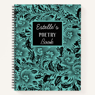 Stilvolle Foilage Poetry Spiral Notebook Notizbuch
