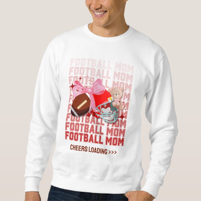 Stilvolle FOOTBALL MAMA Coquette Sweatshirt (Vorderseite)