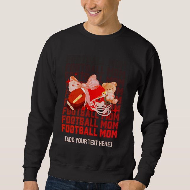 Stilvolle FOOTBALL MAMA Coquette Sweatshirt (Vorderseite)