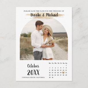 Stilvolle Foto Kalender Save the Date Karte