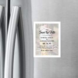 Stilvolle Foto Overlay Moderne Hochzeit retten Dat Magneteinladung
