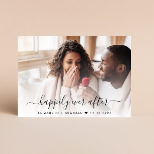 Stilvolle Foto QR Code Cream Wedding Save The Date