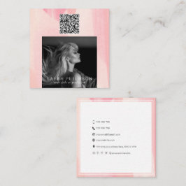 Stilvolle Foto QR Code Models Tänzer Quadratische Visitenkarte