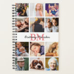 Stilvolle FotoCollage | Monogramm 2025 Planer<br><div class="desc">Personalisierter 2025 Foto Collage Planer mit 12 Bildern Ihrer Familie und Freunde,  Ihren Initialen und Namen.</div>